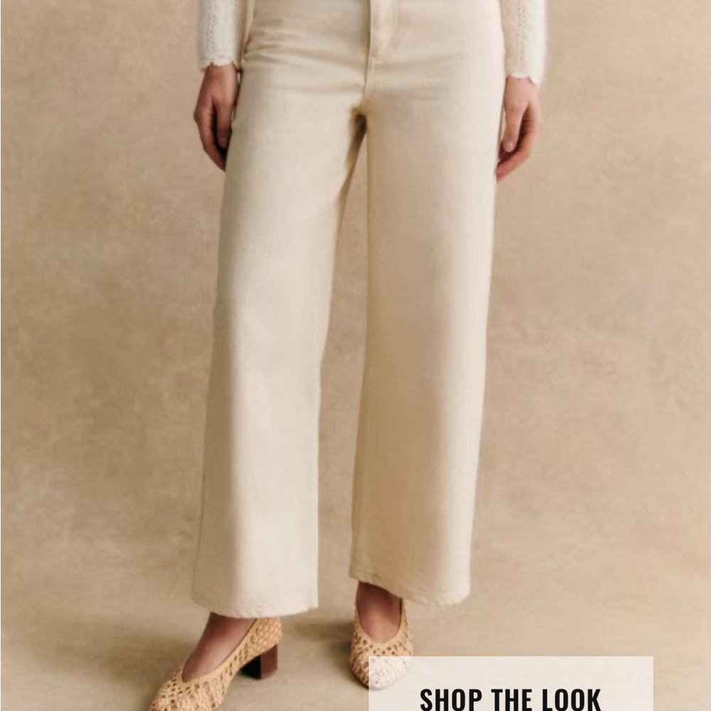 Sezane Le Crop Ecru Size 38 (8)